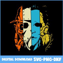 michael myers svg, freddy krueger svg, horror movies svg, horror character svg, png dxf digital file