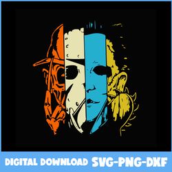 horror face svg, michael myers svg, freddy krueger svg, horror movies svg, horror character svg, png dxf digital file
