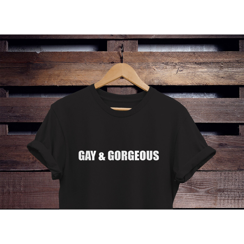 gay shirt gay & gorgeous shirt Gay pwr shirt gay af Lesbian shirt bisexual shirt pride shirt lbgt tshirts lgbt shirt gay clothing - 1.jpg