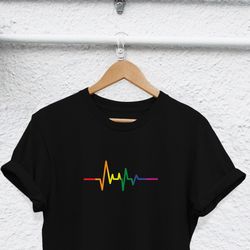 rainbow ecg shirt rainbow shirt gay pride shirt im gay shirt gay af gay shirt lesbian shirt lgbt shirt pride shirt lgbt