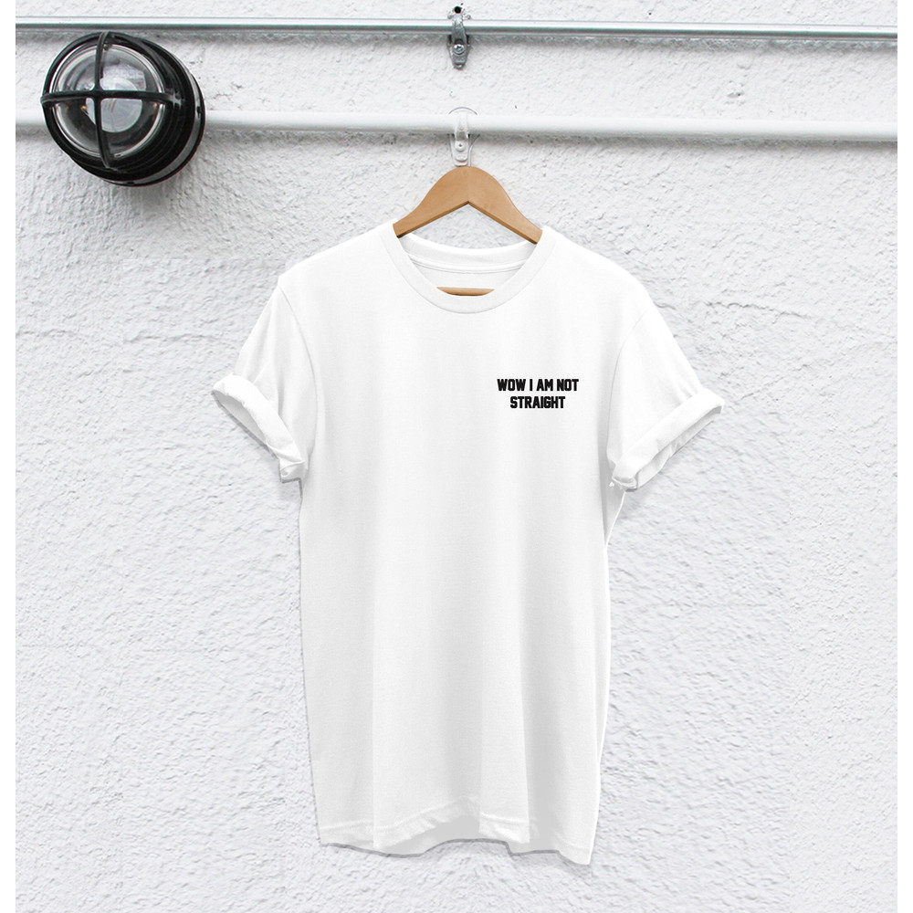 wow i am not straight shirt gay shirt gay pride shirt Lesbian shirt bisexual shirt pride shirt lbgt shirt homophobic shirt lgbt tshirt - 2.jpg