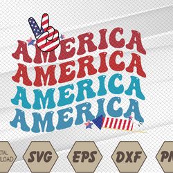 America Patriotic 4th Fourth Of July Svg, Eps, Png, Dxf, Digital Download