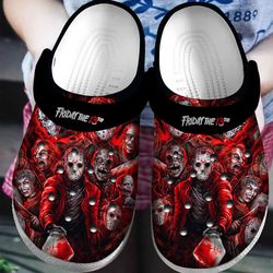 horror jason voorhees crocs halloween classic clog shoes, sandals, shoes