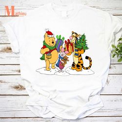 Winnie The Pooh Christmas Vintage T-Shirt, Pooh Bear Shirt, Christmas Gift, Pooh Lover Shirt, The Pooh Stories Shirt