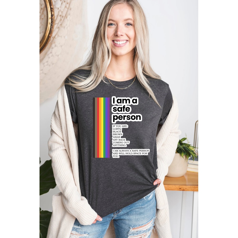 Ally Shirt, Safe Person Shirt, LGBTQ Ally T Shirt, LGBT T Shirt For Ally, Safe Space Pride Shirt, Ally Gift, Rainbow Tshirt, Equality - 2.jpg