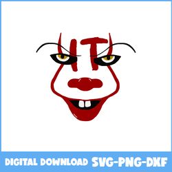 clown face svg, pennywise svg, scary clown svg, horror svg, horror movies svg, horror character svg, png dxf file