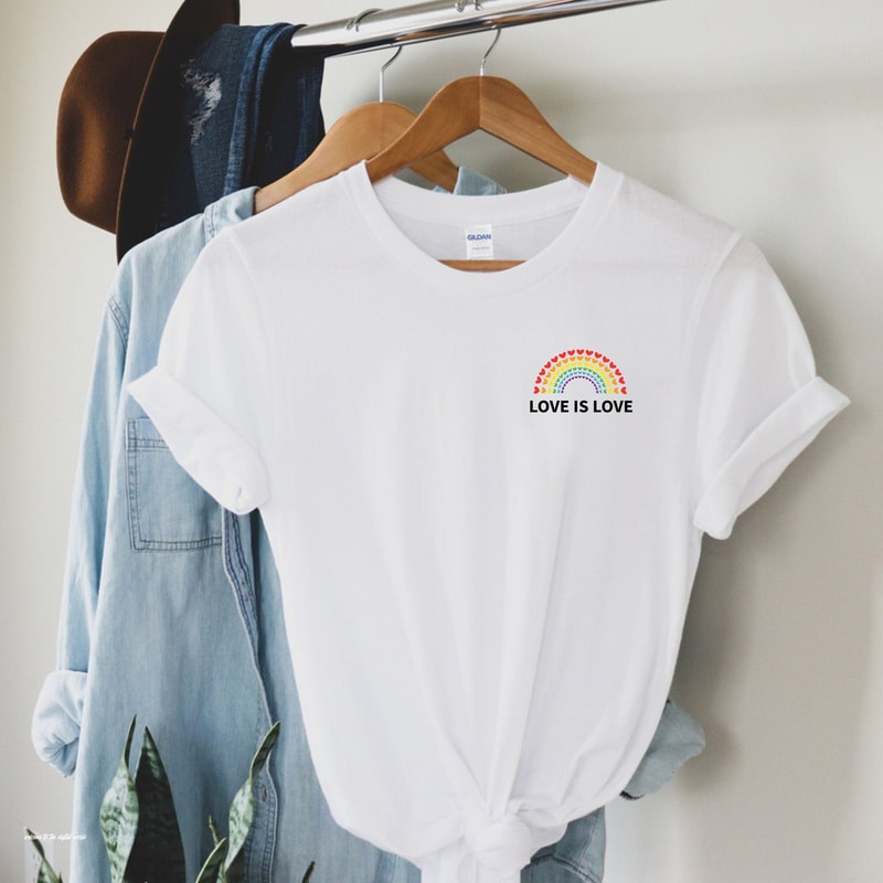 Love is Love t shirt, Rainbow Heart Shirt, Pride Pocket Shirt, Perfect Gift, LGBT Tee, Queer Pride Rainbow HeartShirt, Pride Shirt - 1.jpg