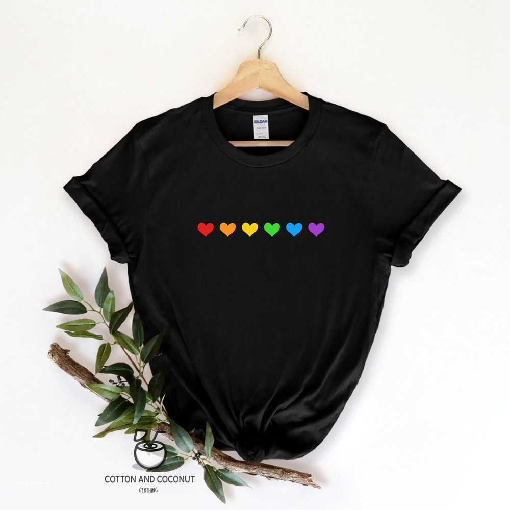 Rainbow Heart Shirt, Gay Pride Shirt, Rainbow Flag, LGBTQ Shirt, Lesbian Pride Shirt, Gay Lesbian LGBT Pride Outfit, Pride Month - 1.jpg