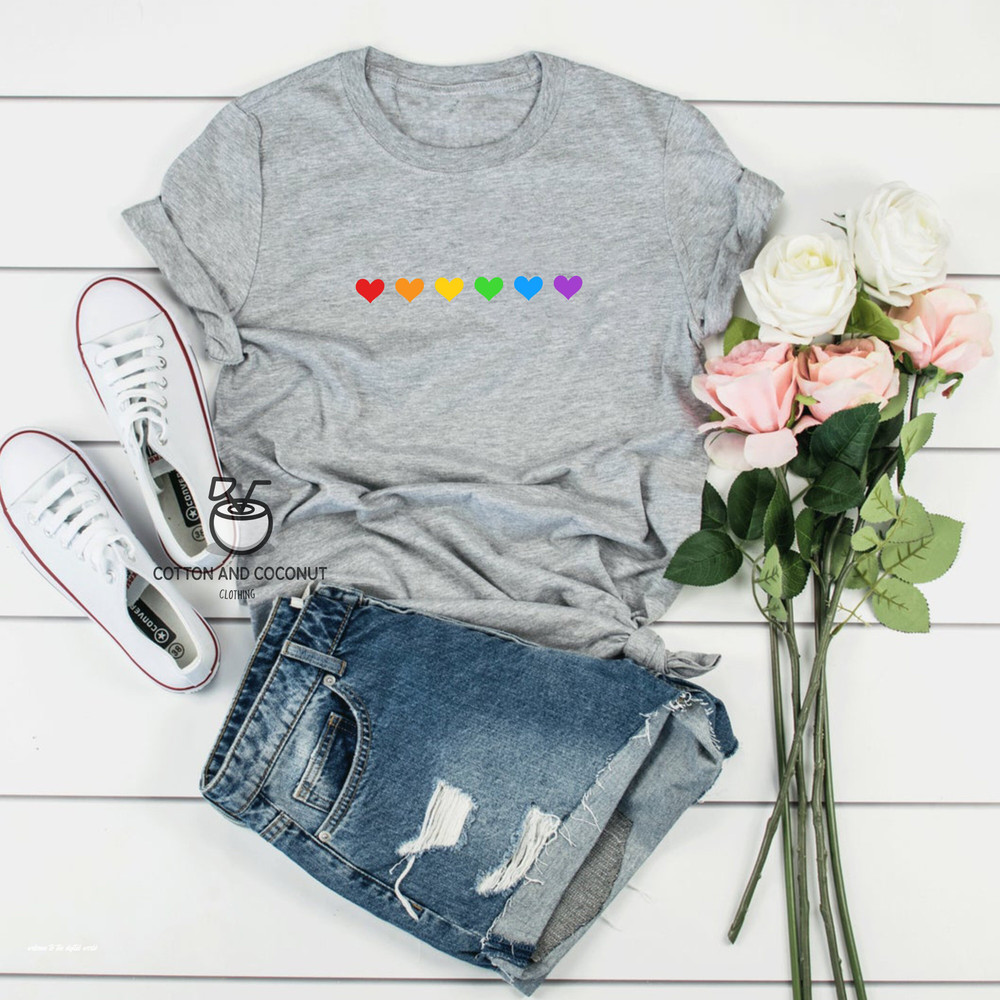 Rainbow Heart Shirt, Gay Pride Shirt, Rainbow Flag, LGBTQ Shirt, Lesbian Pride Shirt, Gay Lesbian LGBT Pride Outfit, Pride Month - 4.jpg