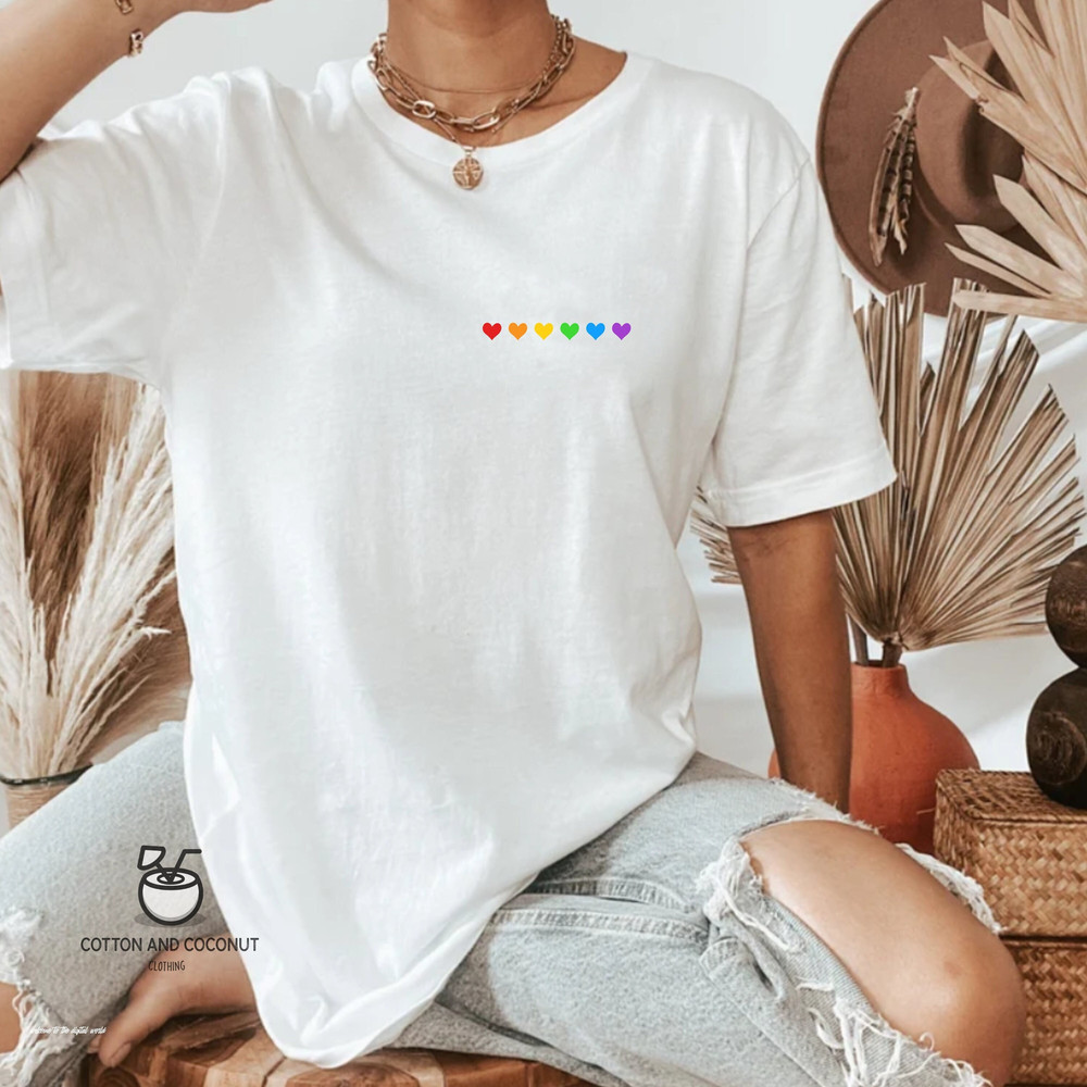 Rainbow Heart Shirt, Pride Pocket Shirt, Perfect Gift, LGBT Tee, Pride Rainbow Heart T Shirt, Pride Shirt - 2.jpg