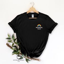 sounds gay im in t shirt, rainbow heart shirt, pride pocket shirt, perfect gift, lgbt tee, queer pride rainbow heartshir