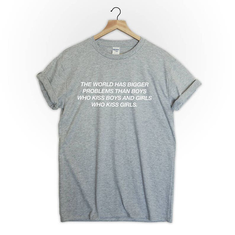 The World Has Bigger Problems Then Boys Who Kiss Boys And Girls Who Kiss Girls T-Shirt, Equality Shirt, Gay Parade Tee, Love Tumblr Unisex - 3.jpg
