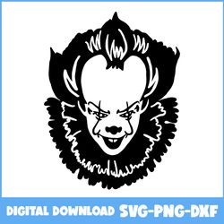 Scary Clown Svg, Pennywise Svg, Clown Svg, Horror Svg, Horror Movies Svg, Horror Character Svg, Png Dxf File