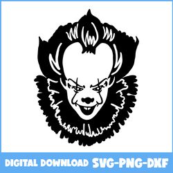 scary clown svg, pennywise svg, clown svg, horror svg, horror movies svg, horror character svg, png dxf file