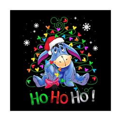 ho ho ho eeyore christmas svg, christmas svg, santa hat svg, merry christmas svg, christmas party svg, christmas night s