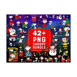 42 christmas snoopy png bundle, christmas png, snoopy png, pigpen snoopy svg