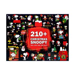 210 files christmas snoopy svg bundle, christmas svg, xmas snoopy svg
