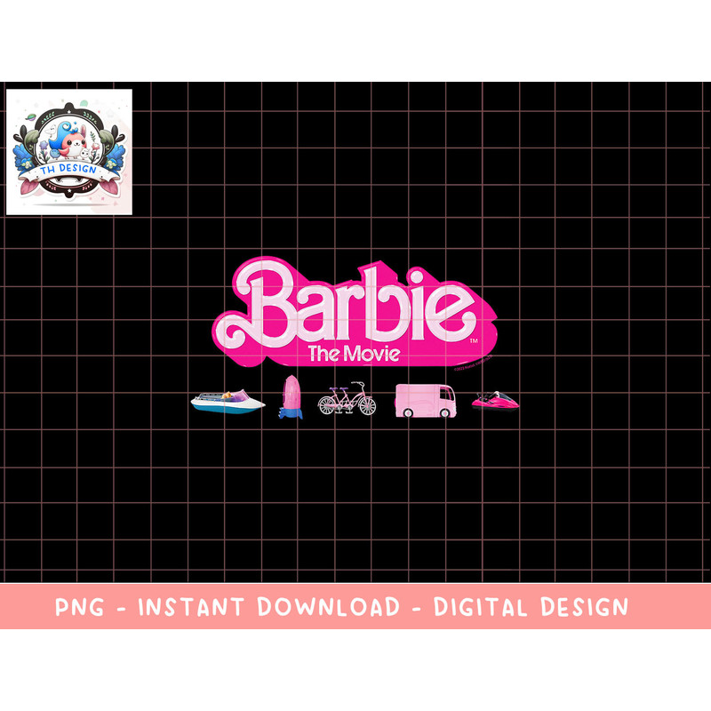 Barbie The Movie - Transportation Vehicles png, sublimation copy.jpg