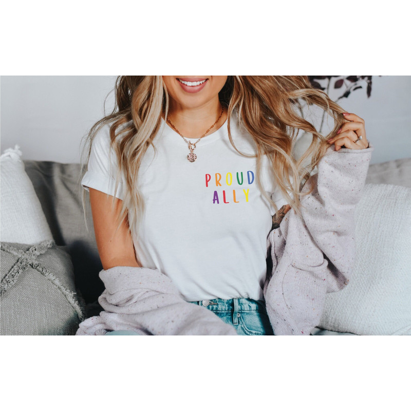 Proud Ally Shirt Pride Ally Shirt, Gay Pride Shirt, LGBT Shirt, Lesbian Shirt, Queer Shirt, LGBT Ally Shirt, Bisexual Pride, Pride Shirt - 1.jpg
