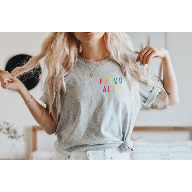 Proud Ally Shirt Pride Ally Shirt, Gay Pride Shirt, LGBT Shirt, Lesbian Shirt, Queer Shirt, LGBT Ally Shirt, Bisexual Pride, Pride Shirt - 2.jpg