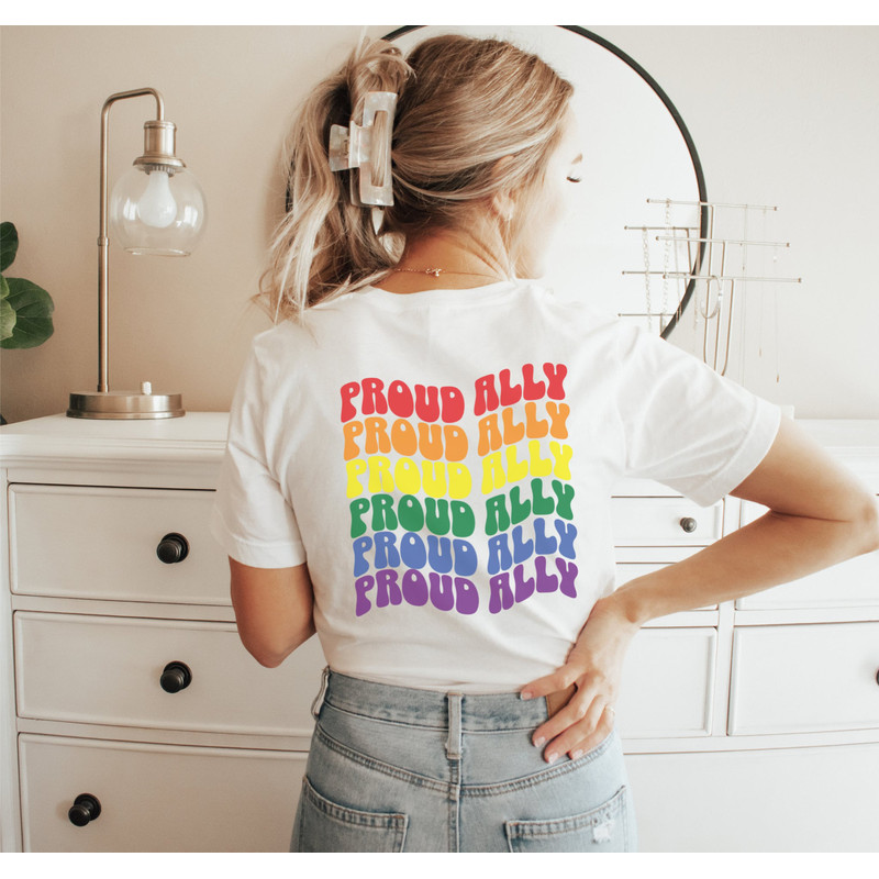 Proud Ally Shirt Pride Ally Shirt, Gay Pride Shirt, LGBT Shirt, Lesbian Shirt, Queer Shirt, LGBT Ally Shirt, Bisexual Pride, Pride Shirt - 1.jpg