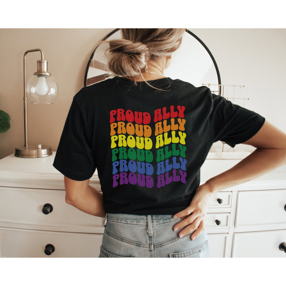 Proud Ally Shirt Pride Ally Shirt, Gay Pride Shirt, LGBT Shirt, Lesbian Shirt, Queer Shirt, LGBT Ally Shirt, Bisexual Pride, Pride Shirt - 2.jpg