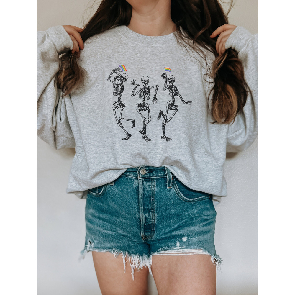 Subtle Pride Sweatshirt Pride Crewneck, LGBT shirt, Discreet Pride Sweatshirt, Pride Ally Sweatshirt, LGBT Ally Pullover, Gay Pride Shirt - 2.jpg