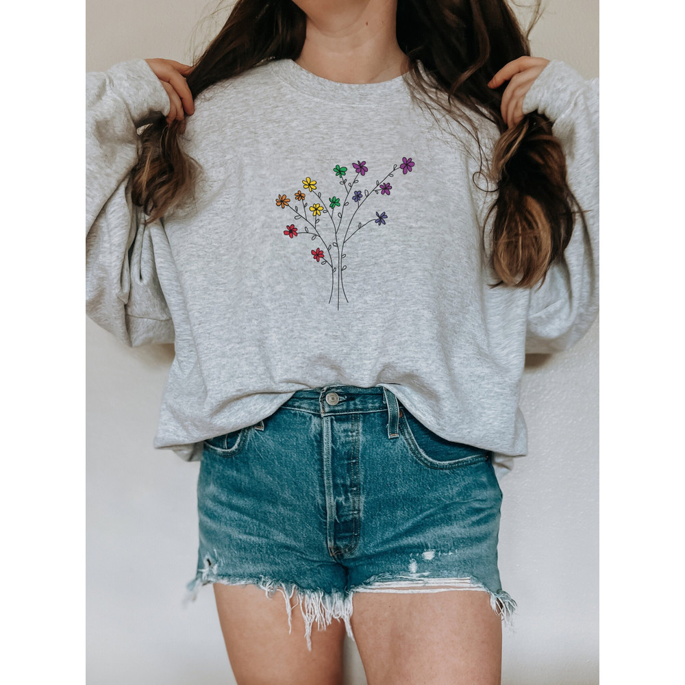 Subtle Pride Sweatshirt Pride Crewneck, LGBT shirt, Discreet Pride Sweatshirt, Pride Ally Sweatshirt, LGBT Ally Pullover, Gay Pride Shirt - 4.jpg