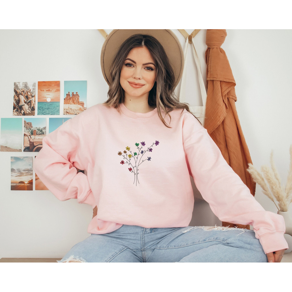 Subtle Pride Sweatshirt Pride Crewneck, LGBT shirt, Discreet Pride Sweatshirt, Pride Ally Sweatshirt, LGBT Ally Pullover, Gay Pride Shirt - 5.jpg