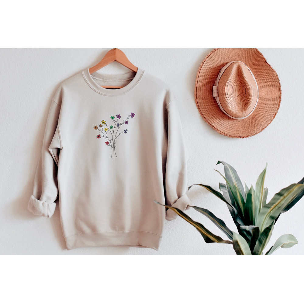 Subtle Pride Sweatshirt Pride Crewneck, LGBT shirt, Discreet Pride Sweatshirt, Pride Ally Sweatshirt, LGBT Ally Pullover, Gay Pride Shirt - 6.jpg