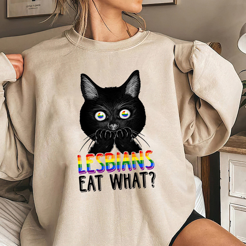 Lesbians Eat What Shirt, Funny Lgbtq Shirt, Funny Cat Lgbt Shirt, Pride Month Shirt - 3.jpg
