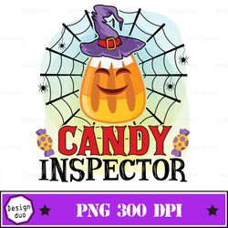 candy inspector sublimation design, halloween png print, transparent background, sublimation png