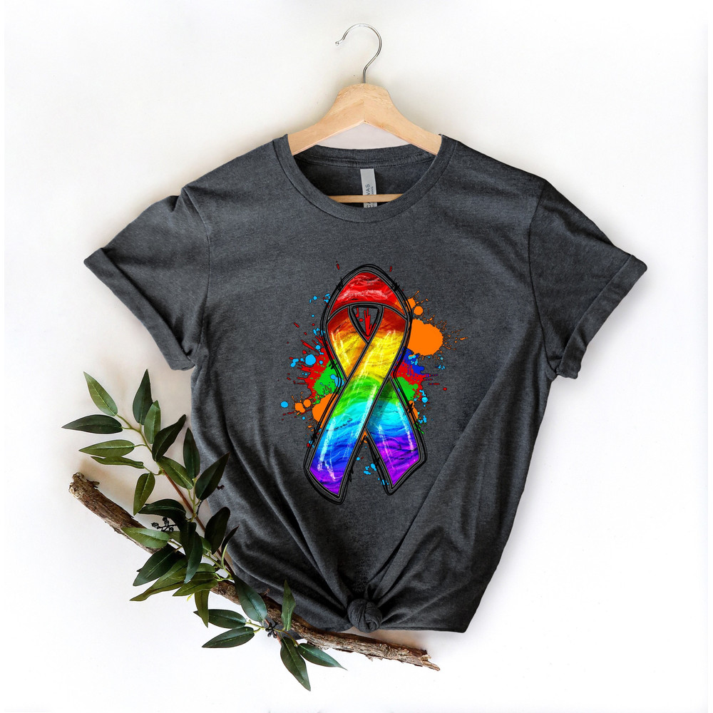 Pride ribbon Shirt, LGBTQ+ Shirt, Love is Love Shirt,pride rainbow shirt, LGBT Shirt, Pride Shirt,Western Pride Shirt, Equality Shirt - 1.jpg