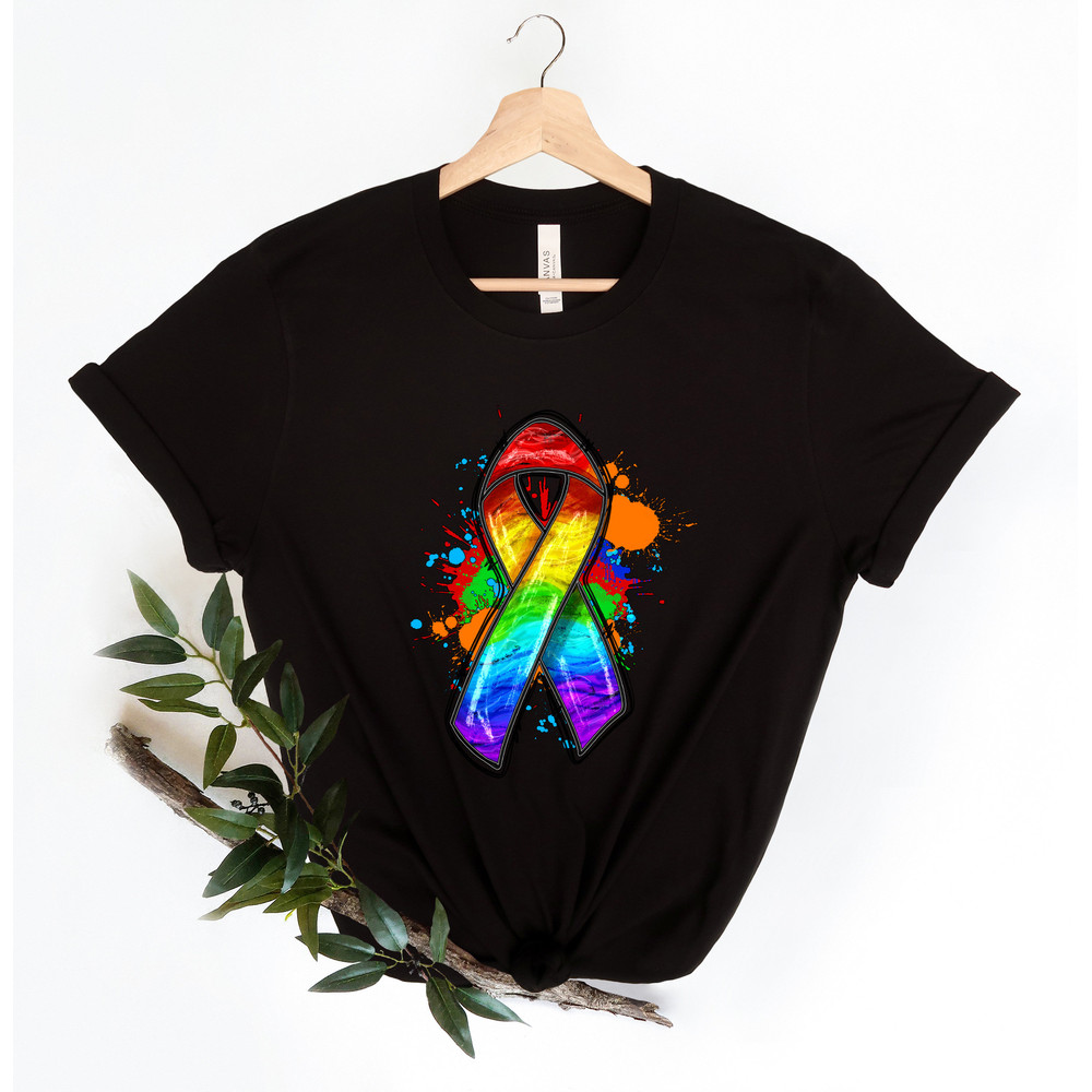 Pride ribbon Shirt, LGBTQ+ Shirt, Love is Love Shirt,pride rainbow shirt, LGBT Shirt, Pride Shirt,Western Pride Shirt, Equality Shirt - 2.jpg