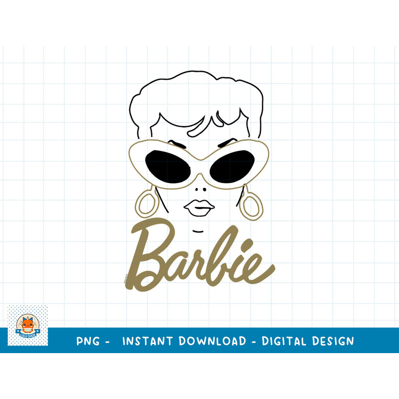 Barbie Vintage Gold Glasses png, sublimation copy.jpg