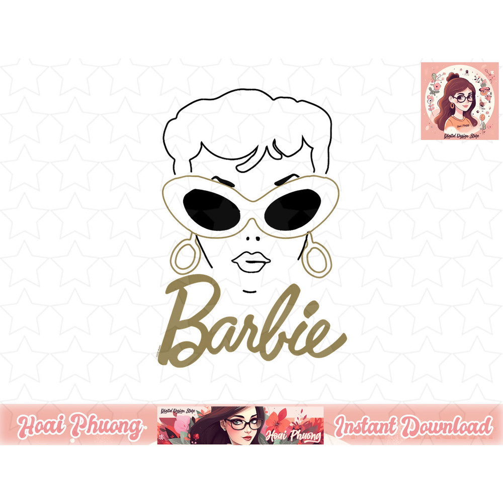 Barbie Vintage Gold Glasses png, sublimation copy.jpg