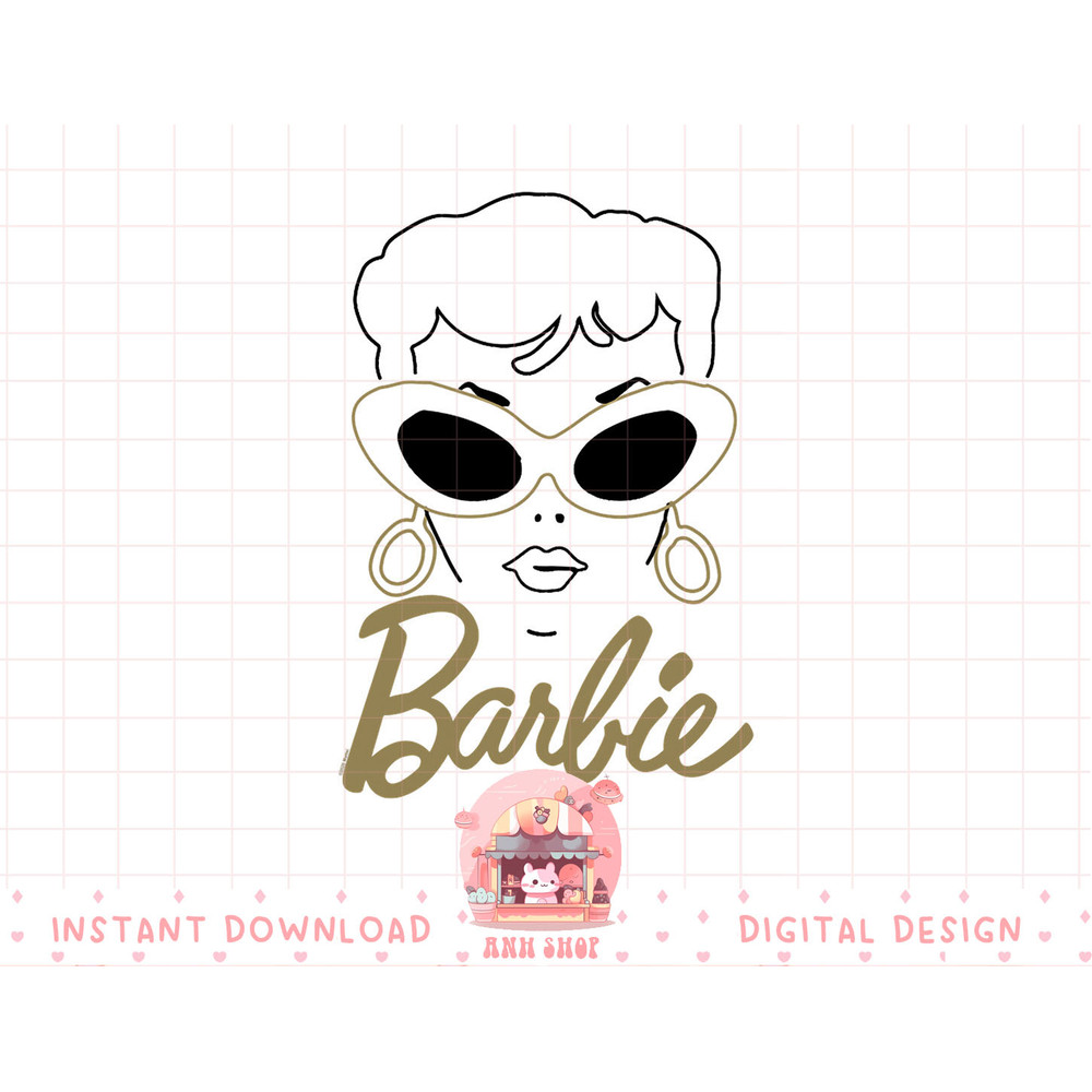 Barbie Vintage Gold Glasses png, sublimation copy.jpg
