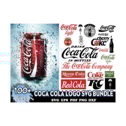 100 coca cola bundle svg, trending svg, cola logos svg