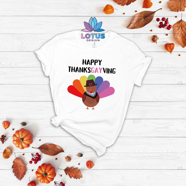 Happy Thanksgayving Shirt, Cute Turkey T-Shirt, LGBT Shirt, Gay Thanksgiving Shirt, Funny Thanksgiving Shirt, Thanksgiving Gift T-Shirt - 2.jpg