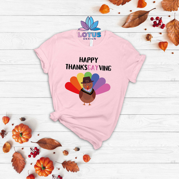 Happy Thanksgayving Shirt, Cute Turkey T-Shirt, LGBT Shirt, Gay Thanksgiving Shirt, Funny Thanksgiving Shirt, Thanksgiving Gift T-Shirt - 3.jpg