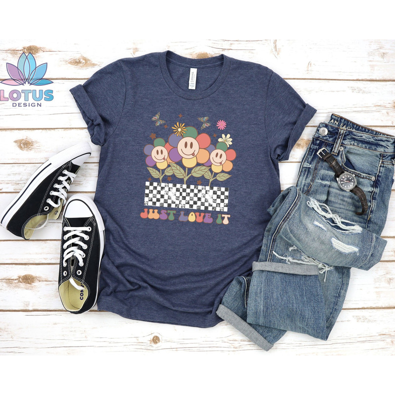 Just Love It T-Shirt,  Floral LGBT Tee, Equal Rights Tee, LGBT Pride Shirt, Lesbian Sweat, Gay Pride Tee, The Rainbow Flag, Cute Daisy Tee - 1.jpg