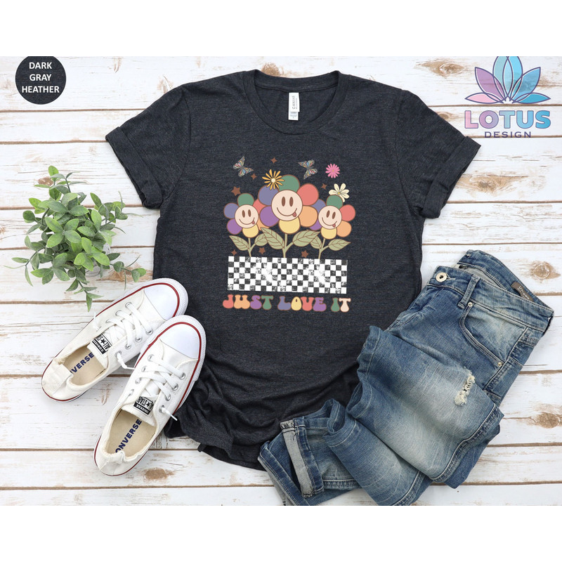 Just Love It T-Shirt,  Floral LGBT Tee, Equal Rights Tee, LGBT Pride Shirt, Lesbian Sweat, Gay Pride Tee, The Rainbow Flag, Cute Daisy Tee - 2.jpg