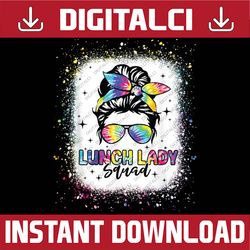 lunch lady squad messy bun girl first day back to school png, first day of school png, back to school png, digital