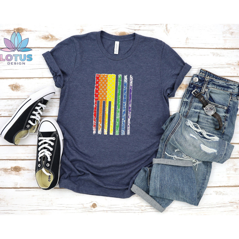 The American LGBT Flag T-Shirt, Don't Say Desantis T-Shirt, Equal Rights Tee, LGBT Pride Shirt, Lesbian Sweat, Gay Pride Tee, Rainbow Flag - 3.jpg