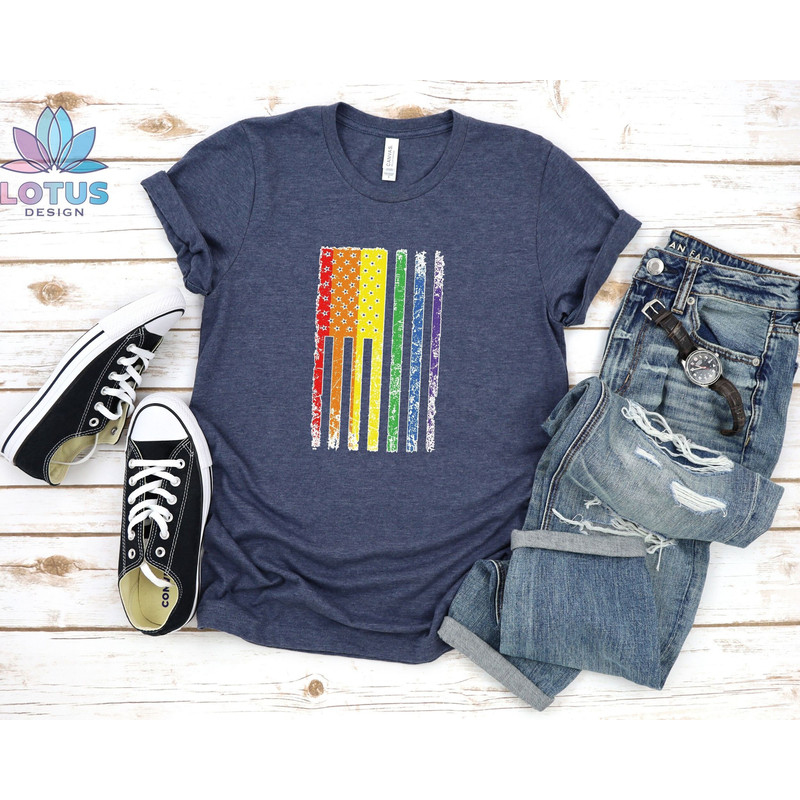 The American LGBT Flag T-Shirt, Don't Say Desantis T-Shirt, Equal Rights Tee, LGBT Pride Shirt, Lesbian Sweat, Gay Pride Tee, Rainbow Flag - 3.jpg