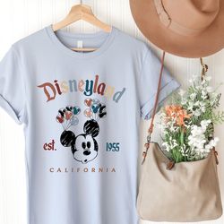 disneyland shirt, retro mickey est 1955 t-shirt, disneyland shirt, 2022 family vacation shirt, magic kingdom, disney fam