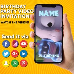 The Creature Cases birthday video inviation, Creature Cases animated invitation, The Creature Cases birthday theme