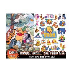 1500 bundle winnie the pooh svg, disney svg