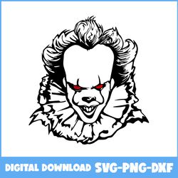 pennywise clown svg, pennywise svg, pennywise face svg, horror movies svg, horror character svg, halloween svg