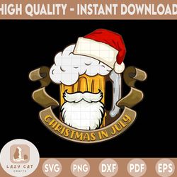 christmas in july png, santa png, funny summer png, beach vacation png, png instant download